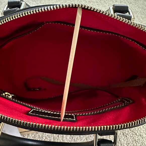 Dooney and Bourke Tucker Darcy satchel. Black and white checked - Picture 9 of 12